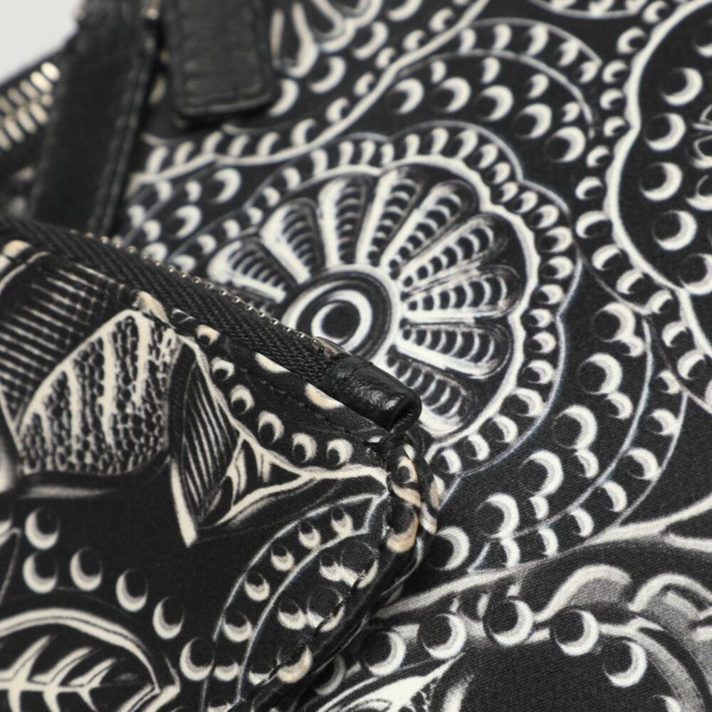 Alexander Mcqueen De Manta Black/white Printed Satin Clutch - Picture 5 of 7
